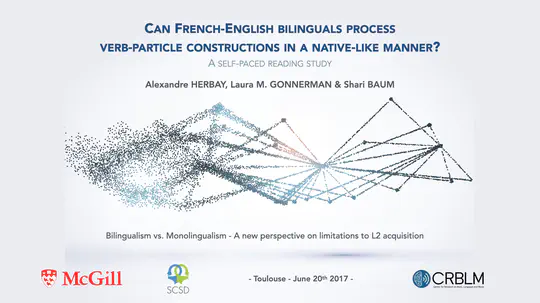 Can French-English bilinguals process verb-particle constructions in a native-like manner?