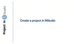 Create a project in R Studio